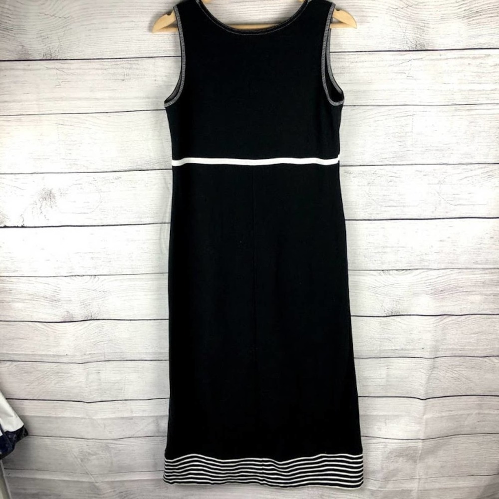First Issue Sport | Vintage Black Snap Neckline Midi Dress - Picture 6 of 6